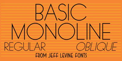 Basic Monoline JNL Font