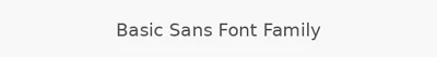 Basic Sans Font Family