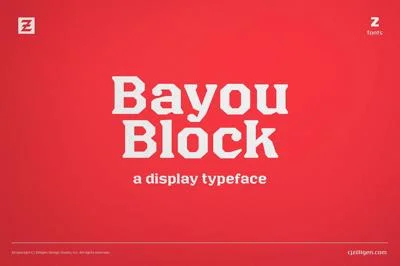 Bayou Block Font