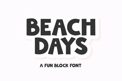 Beach Days | Bold Block Font Free Download