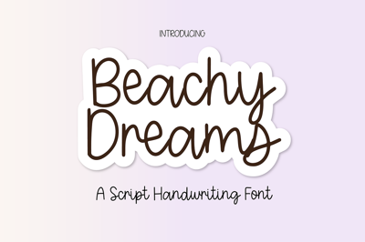 BEACHY DREAMS Cursive Handwriting Free Download