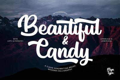 Beautiful Candy - Modern Calligraphy Free Download