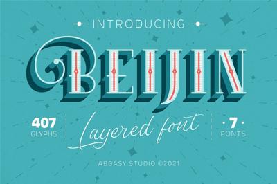 Beijin Layered Font Free Download