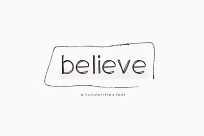 Believe - A Handwritten Font
