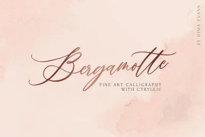 Bergamotte Fine Art Calligraphy Font