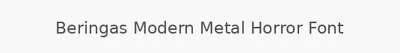 Beringas Modern Metal Horror Font