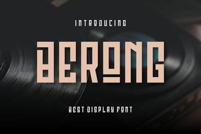 Berong Modern Display Font Free Download