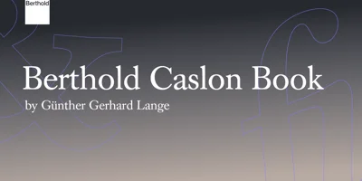 Berthold Caslon Book Font