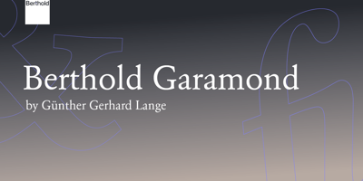 Berthold Garamond Free Download