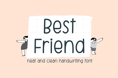 Best Friend clean handwriting font