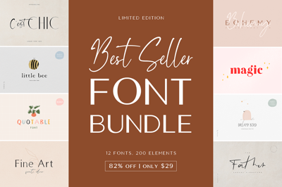 Best Seller Font Bundle Free Download