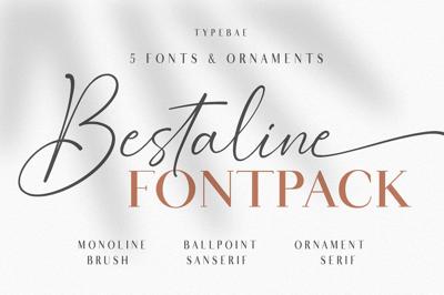 Bestaline - 5 Fonts & Ornaments Free Download