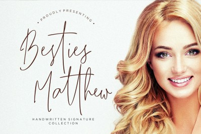 Besties Matthew Signature Wedding Font