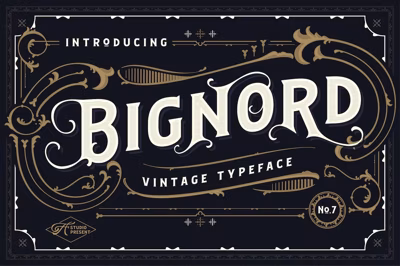 Bignord - Vintage Typeface Free Download