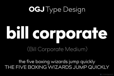 Bill Corporate Medium Font