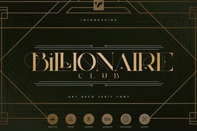 Billionaire Club - Art Deco Serif Free Download