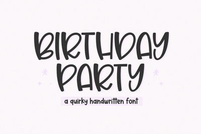 Birthday Party | Handwritten Font Free Download