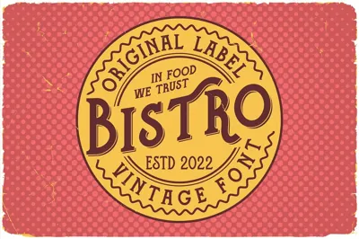 Bistro Font and graphics Free Download