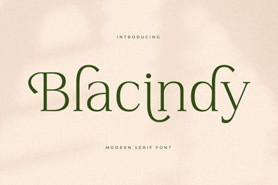 Blacindy Modern Serif Font Free Download