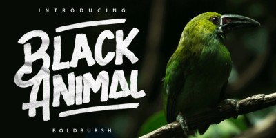 Black Animal Font