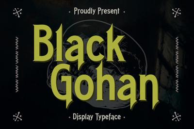 Black Gohan Display Typeface Font Free Download