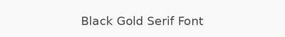 Black Gold Serif Font