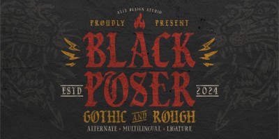 Black Poser Font