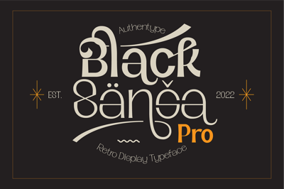 Black Sansa Pro - Retro Display Font Free Download