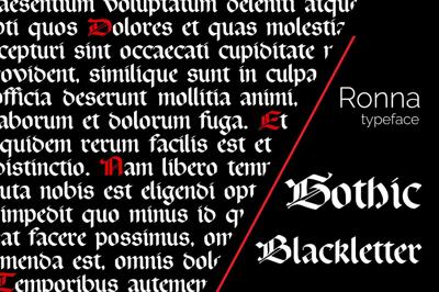 Blackletter Gothic Font Ronna Free Download