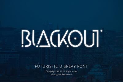 Blackout - Futuristic Display Font Free Download