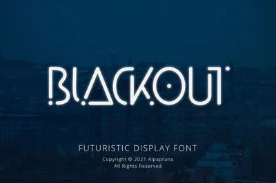 Blackout - Futuristic Display Font