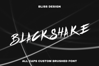 Blackshake custom brush font Free Download