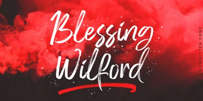 Blessing Wilford Brush Font