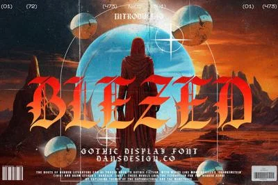 BLEZED Blackletters Gothic Display Font