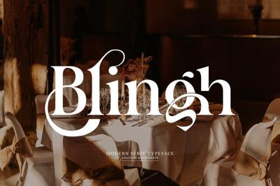 Blingh Ligature serif typeface Free Download