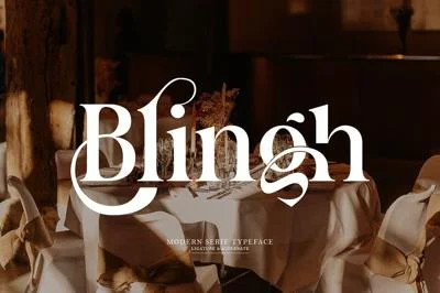 Blingh Ligature serif typeface