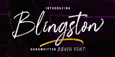Blingston Brush Font