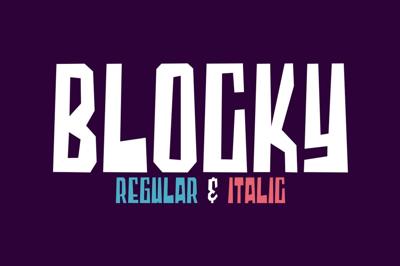 Blocky - 2 Styled Font Free Download