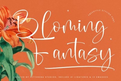 Bloming Fantasy Freestyle Stylish Font