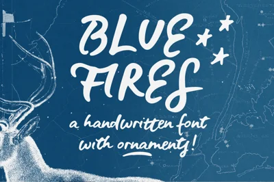 Blue Fires handwritten brush font