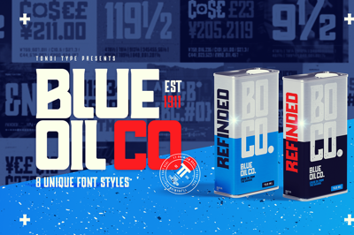 Blue Oil Co. | Vintage Font Family Free Download