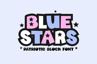 BLUE STARS 4th of July Star Font Free Download