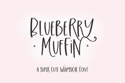Blueberry Muffin | Cute Swash Font
