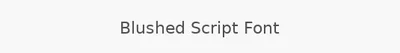 Blushed Script Font
