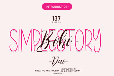 Boho Simplestory | Font Duo Free Download