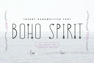 *BOHO SPIRIT* handwritten font+BONUS