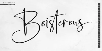 Boisterous Script Font