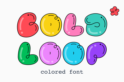 Bold Loop colored font Free Download