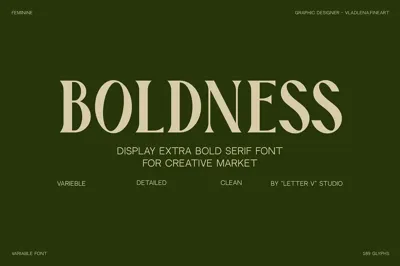 Boldness font / display serif font Free Download