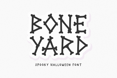 Boneyard | Skeleton Halloween Font Free Download